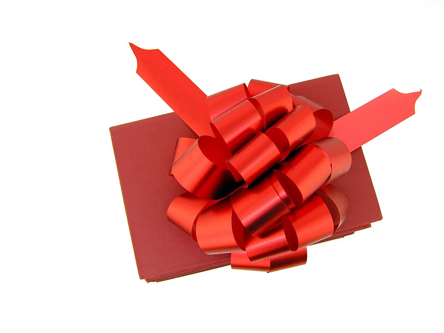 present, book, books, red, bow, isolated, decoration, bowing HD wallpaper