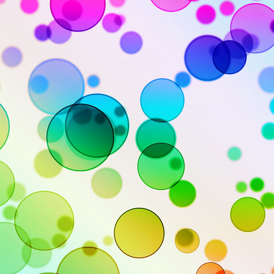abstract, background, bright, bubbles, circle, circles, color, HD wallpaper