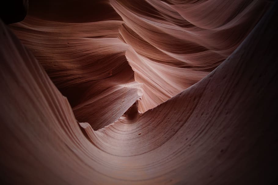 Cave Interior Photography, abstract, art, blur, color, curve, HD wallpaper