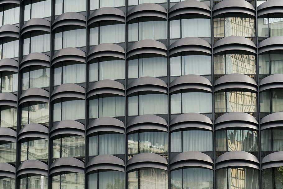 spain, barcelona, architecture, window, wall, glass, tower HD wallpaper