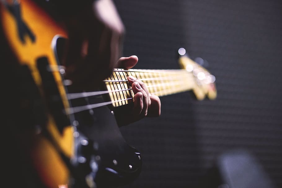 electric, guitar, strings, musical, instrument, blur, musician HD wallpaper