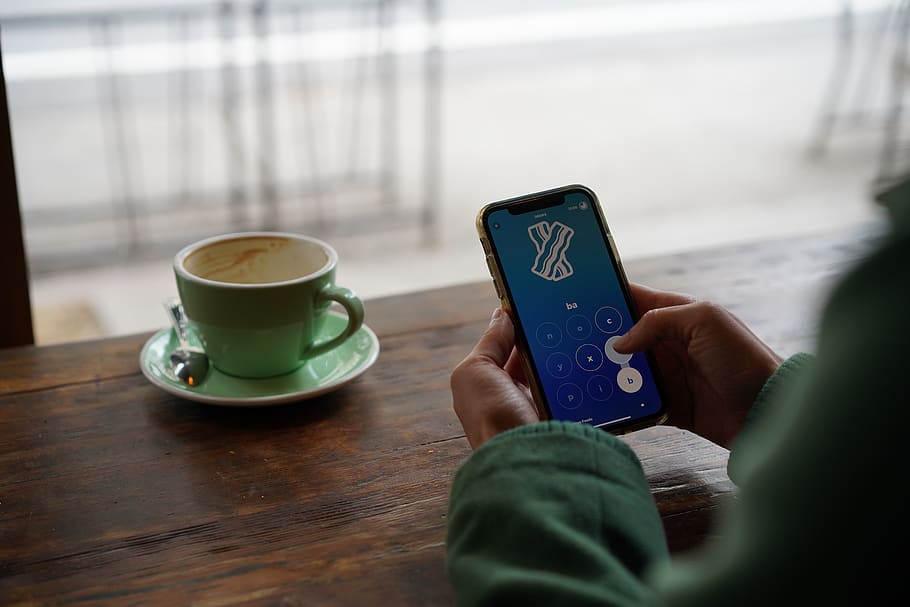 green mug, wireless technology, cup, human hand, communication HD wallpaper
