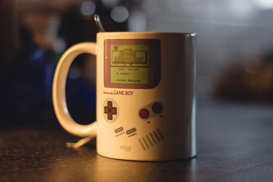 mug, gameboy, nintendo, mario, super, gift, communication, text HD wallpaper
