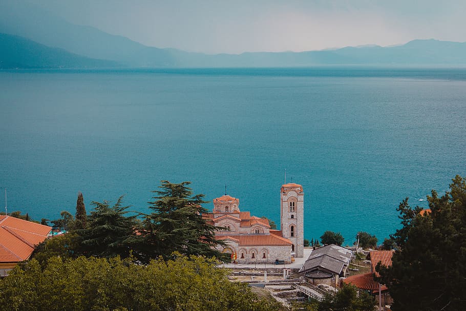 ohrid, macedonia (fyrom), lake, summer, bright, beautiful, blue