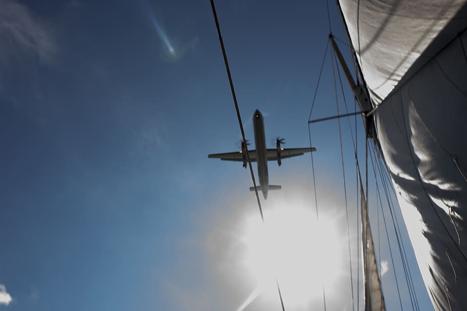 canada, toronto, ocean, plane, coast, sea, boat, sky, mode of transportation HD wallpaper