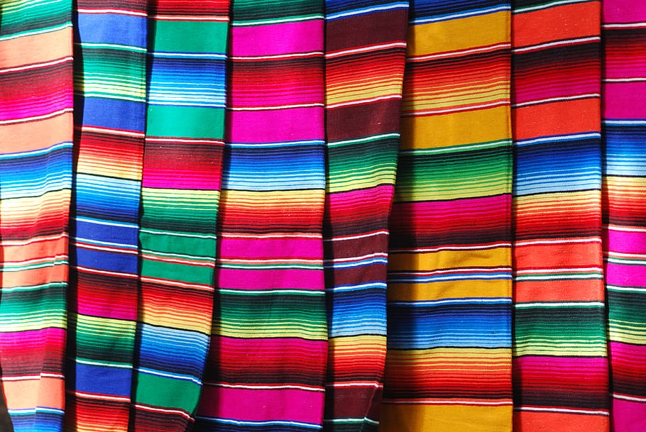 mexico, yucatan, multi colored, backgrounds, textile, pattern HD wallpaper