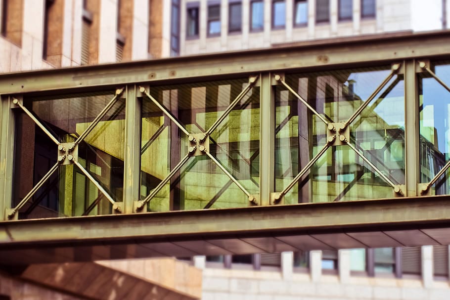 architecture, bridge, building, city, skyscraper, modern, downtown HD wallpaper