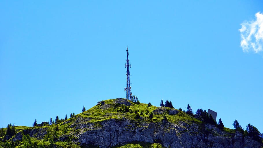 italy, madonna di campiglio, sky, communication, tower, low angle view, HD wallpaper