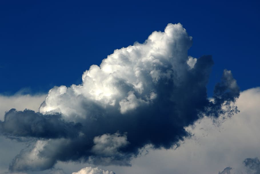 Clouds during Day, blue sky, cloudscape, cloudy, dark clouds HD wallpaper
