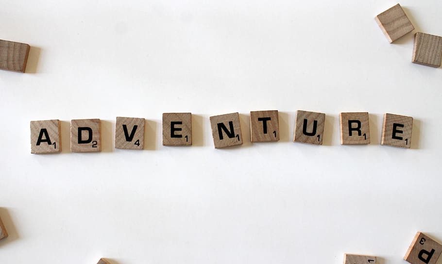 Adventure scrabble assembled, text, word, number, symbol, alphabet HD wallpaper