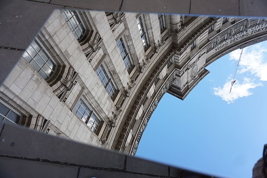 gray concrete building, architecture, window, office building HD wallpaper
