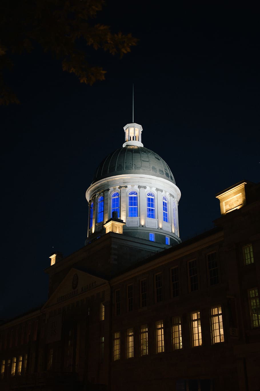 montreal, building exterior, night, architecture, dome, built structure HD wallpaper