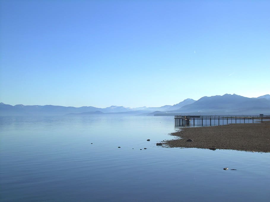 nature, landscape, mountains, summit, peaks, shore, beach, sand HD wallpaper