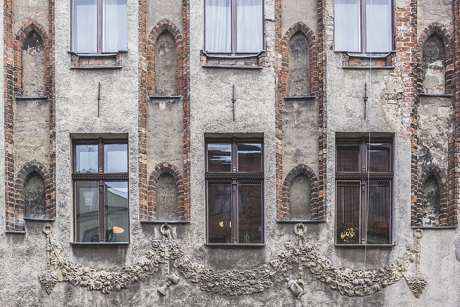 poland, torun, gothic, windows, wall, brick, medieval, architecture HD wallpaper