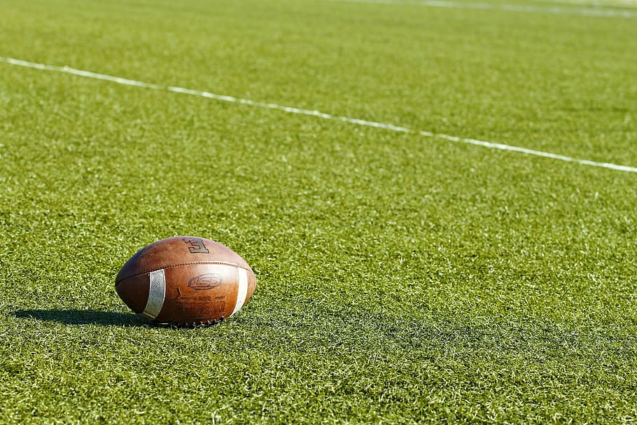 american football, field, grass, sport, playing field, plant, HD wallpaper