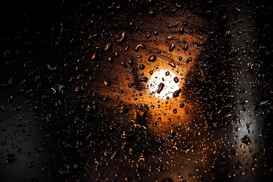 water droplets, wet, glass - material, no people, rain, window HD wallpaper