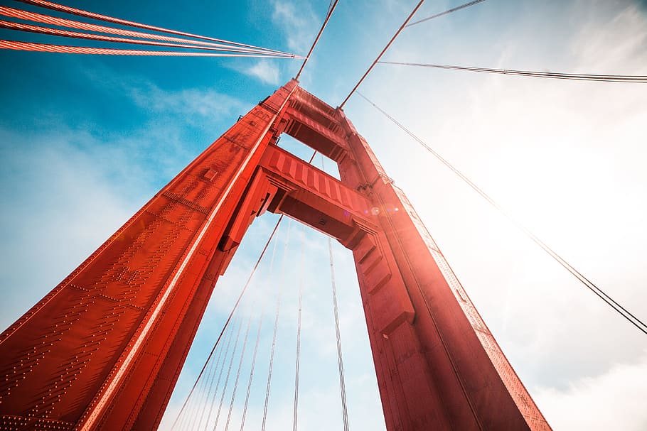 Golden Gate Bridge, architecture, california, ggb, icon, pillar