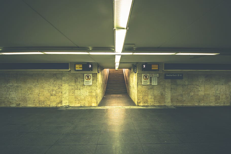 station, illuminated, architecture, transportation, public transportation HD wallpaper