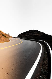 zig zag road, transportation, sky, direction, the way forward HD wallpaper