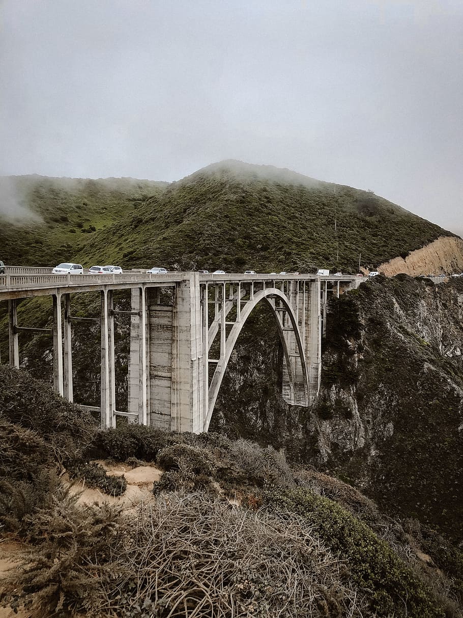 concrete bridge, nature, outdoors, building, water, architecture HD wallpaper