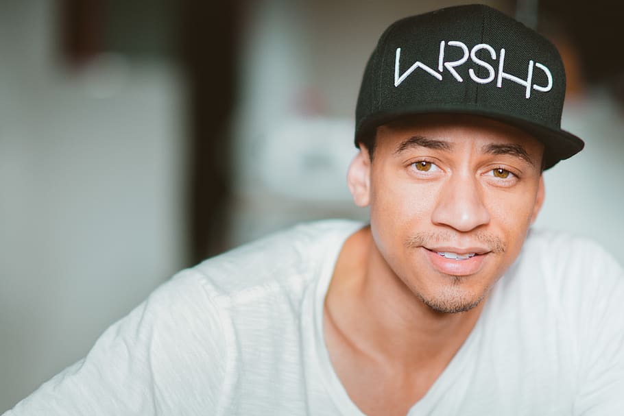 Man Wearing Black Cap, fine-looking, good-looking, guy, handsome HD wallpaper