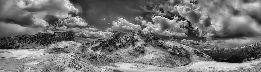 italy, dolomites, cloud - sky, panoramic, environment, scenics - nature HD wallpaper