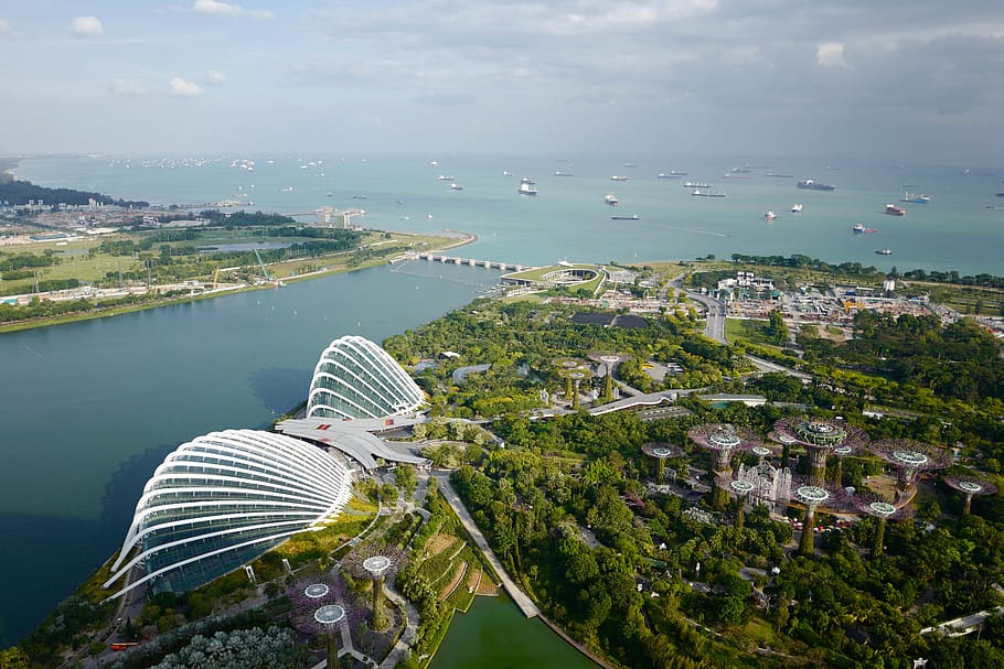 singapore, marina bay sands hotel, rooftop, ocean, marinabaysands, HD wallpaper