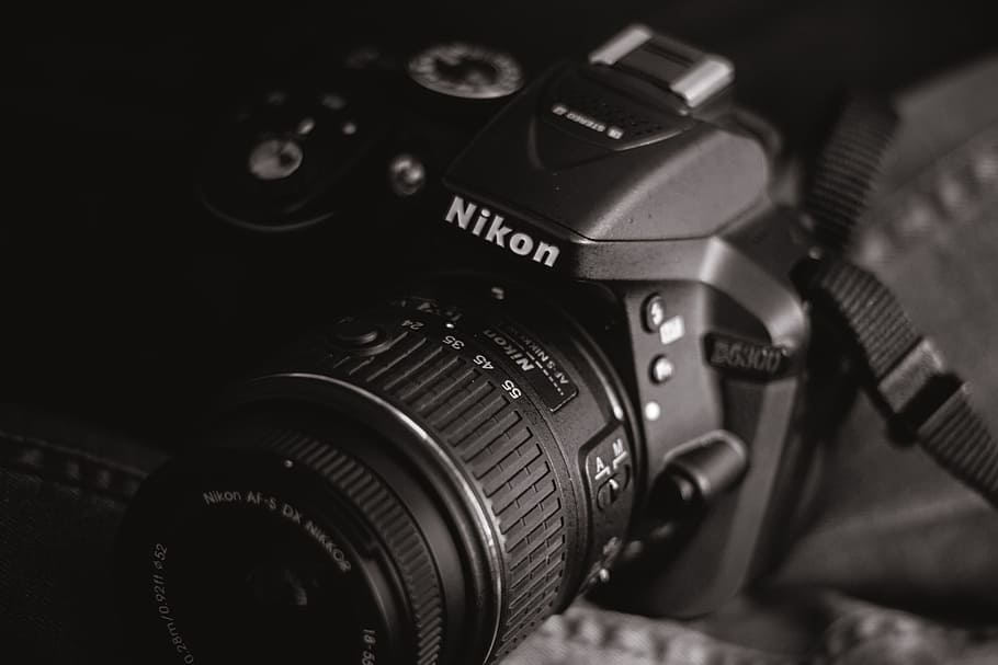 black, dslr, camera, nikon, lens, zoon, capture, shot, photo HD wallpaper