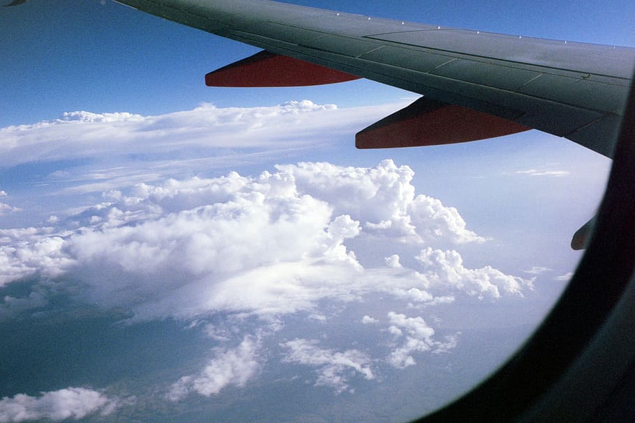 clouds, planes, flying, cloud - sky, airplane, air vehicle HD wallpaper