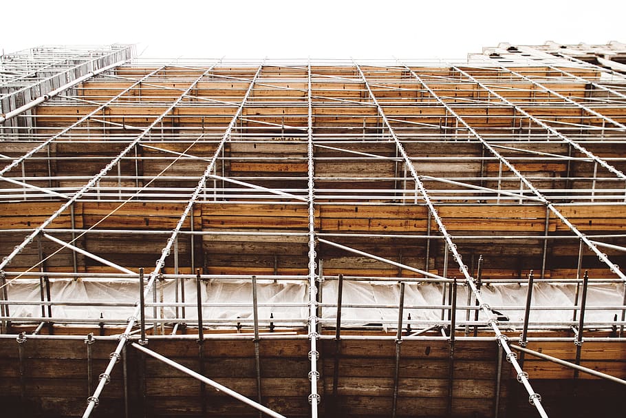 Brown Concrete Building, architecture, construction, pattern HD wallpaper