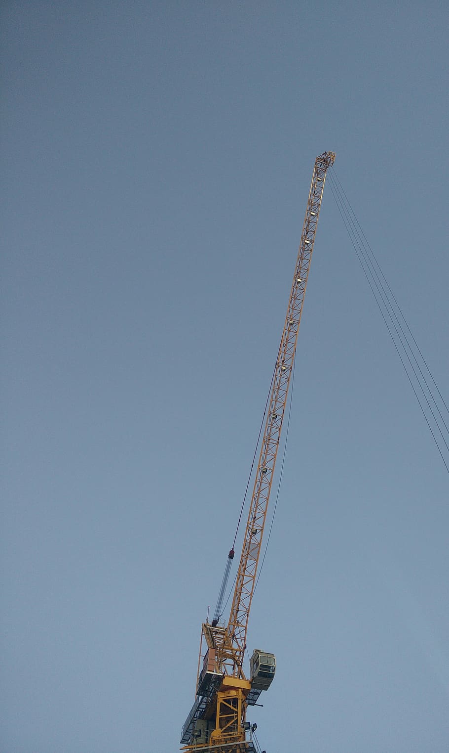 sky, crane, construction, machinery, crane - construction machinery HD wallpaper
