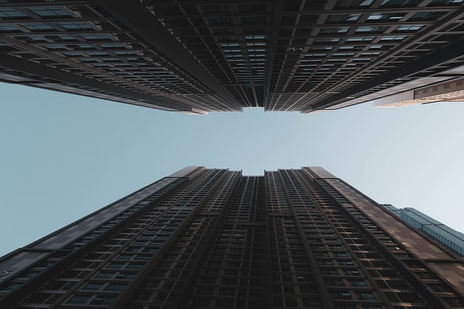 high rise buildings, building exterior, architecture, built structure HD wallpaper
