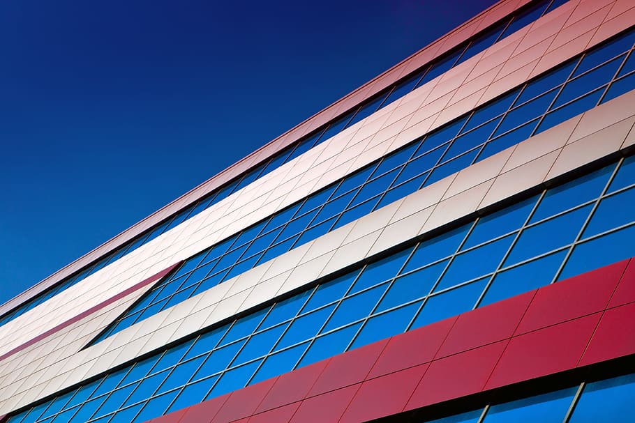 architecture, blue, bright, building, business, city, color HD wallpaper