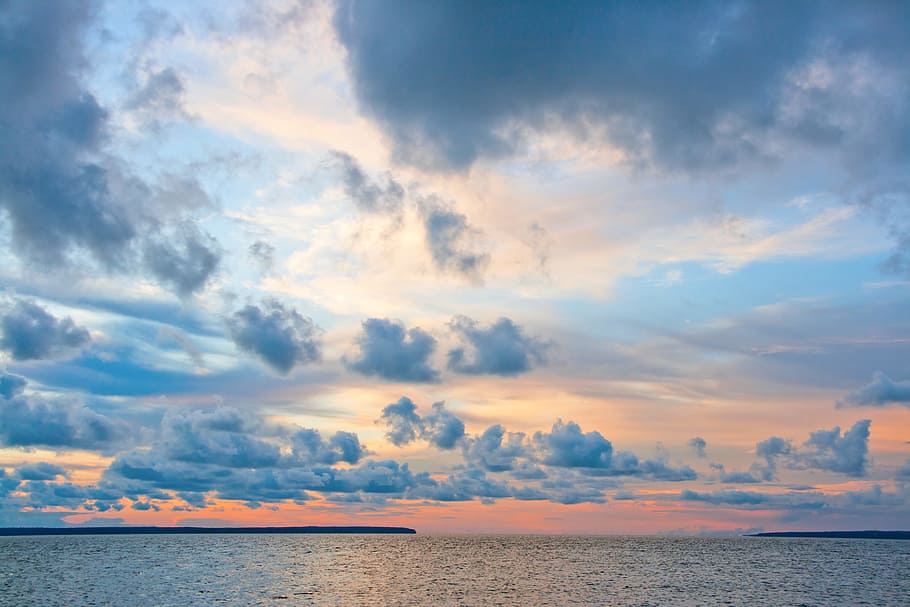 clouds, colorful, baltic, evening, nature, landscape, scene HD wallpaper