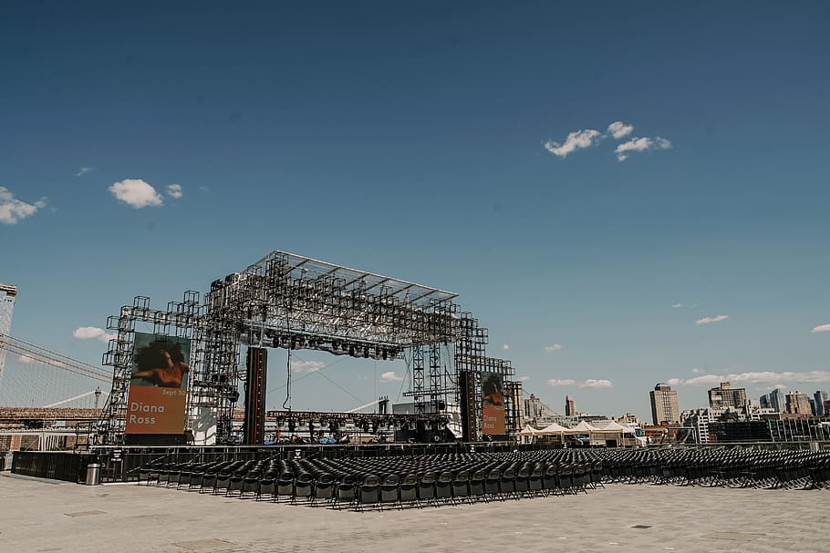 empty stage during daytime, water, waterfront, pier, port, dock HD wallpaper