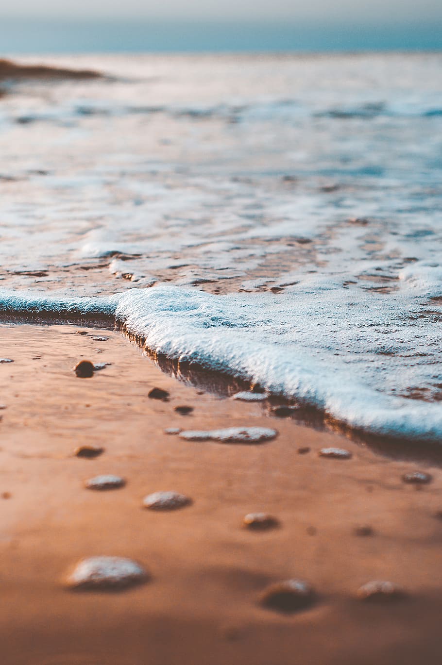 seawabes, water, sand, ocean, outdoors, nature, summer, sunset HD wallpaper