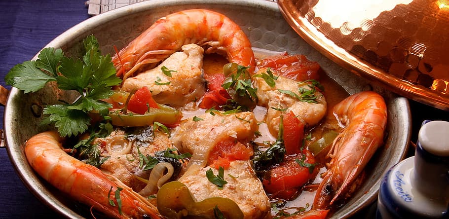 DEGUSTA BRASIL, bouillabaisse, dinner, seafood, shrimp, food and drink, HD wallpaper
