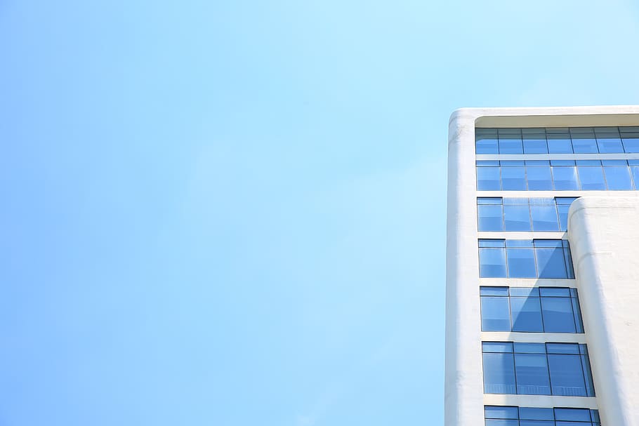blue, building, sky, built structure, architecture, building exterior HD wallpaper