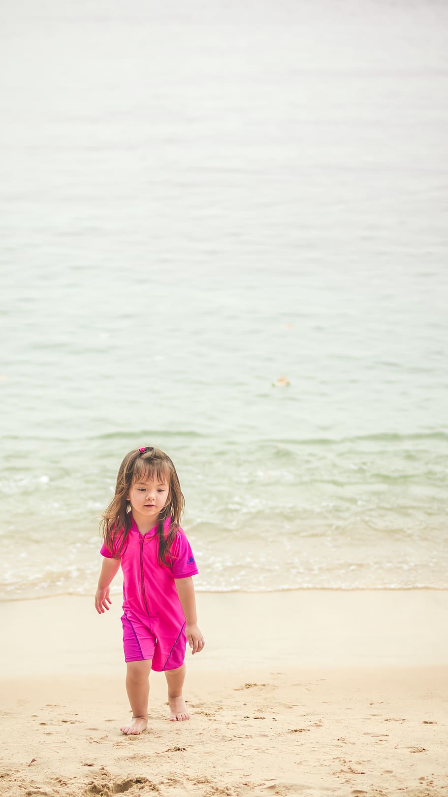 singapore, land, beach, water, sea, childhood, girls, one person HD wallpaper