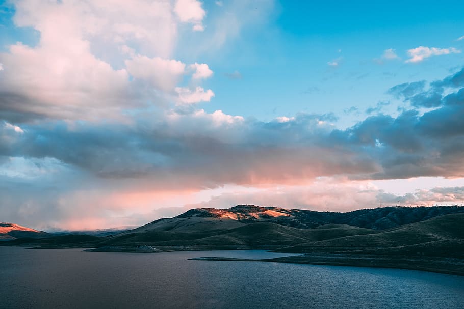 united states, tehachapi, nature, clouds, mountain, valley HD wallpaper