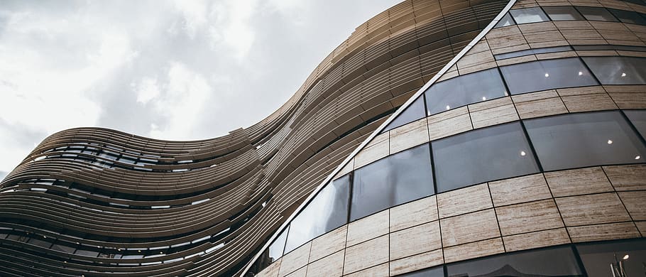 architecture, sky, dusseldorf, lights, tones, color, building HD wallpaper