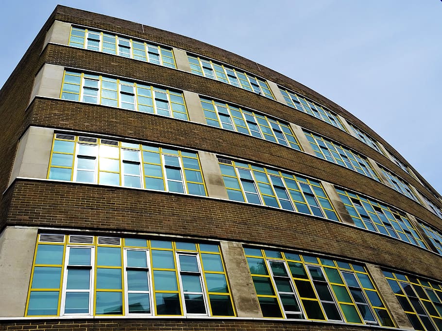 Brown Concrete 4-storey Building, architectural design, architecture HD wallpaper