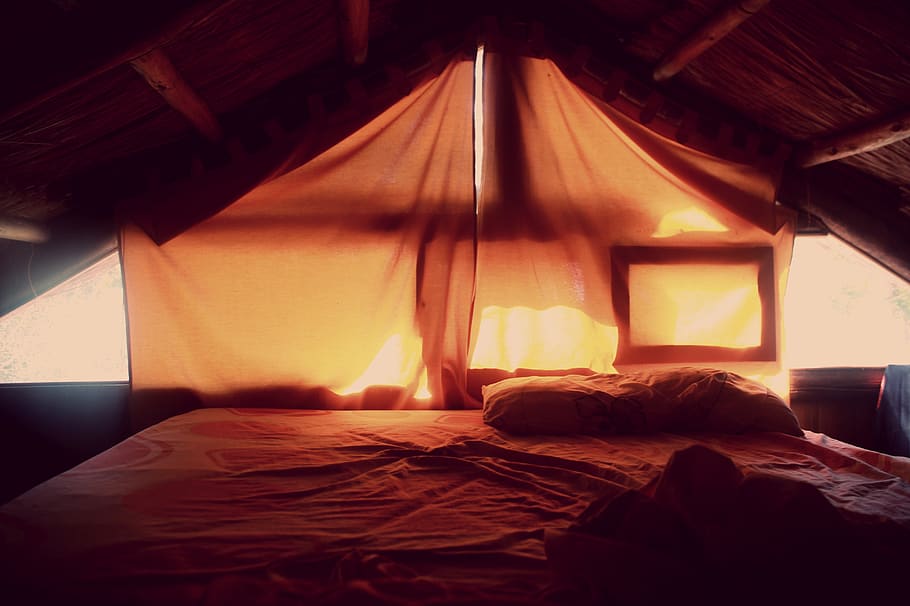 bed, room, bedroom, sleep, inside, house, comfortable, relax HD wallpaper