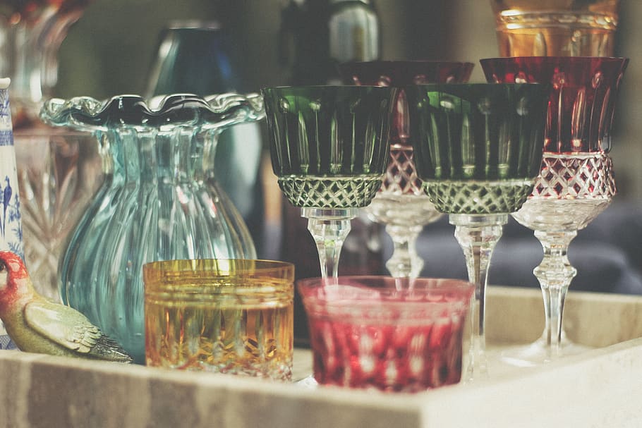 glass, goblet, bird, animal, beverage, drink, alcohol, wine, HD wallpaper