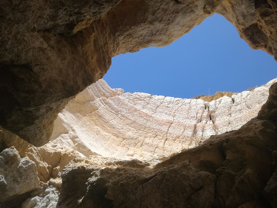 cave, cliff, portugal, rock, rock - object, solid, rock formation HD wallpaper