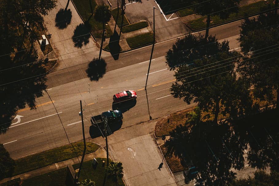 two vehicles on road, outdoors, scenery, nature, landscape, automobile HD wallpaper