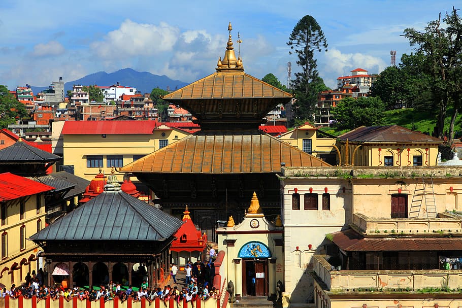 nepal, kathmandu, temple, worship, hindu, building exterior, HD wallpaper