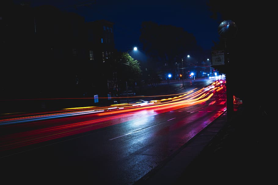 road, way, highway, asphalt, tarmac, light, train, transportation HD wallpaper
