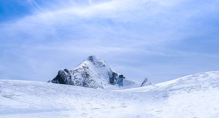 Photo of Snow Capped Mountain, altitude, clouds, cold, environment HD wallpaper