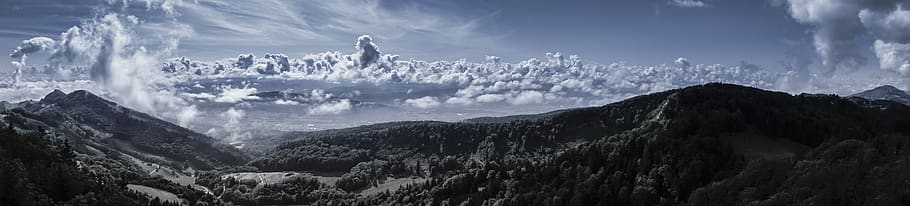 clouds, sky, view, belchenflue, landscape, mood, panorama, distant view HD wallpaper
